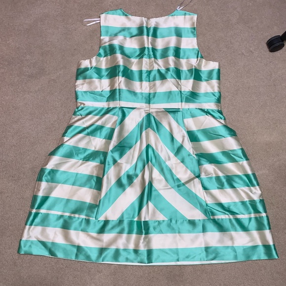 Ivy & Blu Stripe Taffeta Fit & Flare Dress - Picture 6 of 7